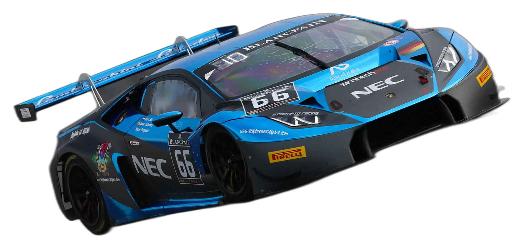 Lamborghini Huracán GT3 mit der Startnummer 66 in der Blancpain GT Series