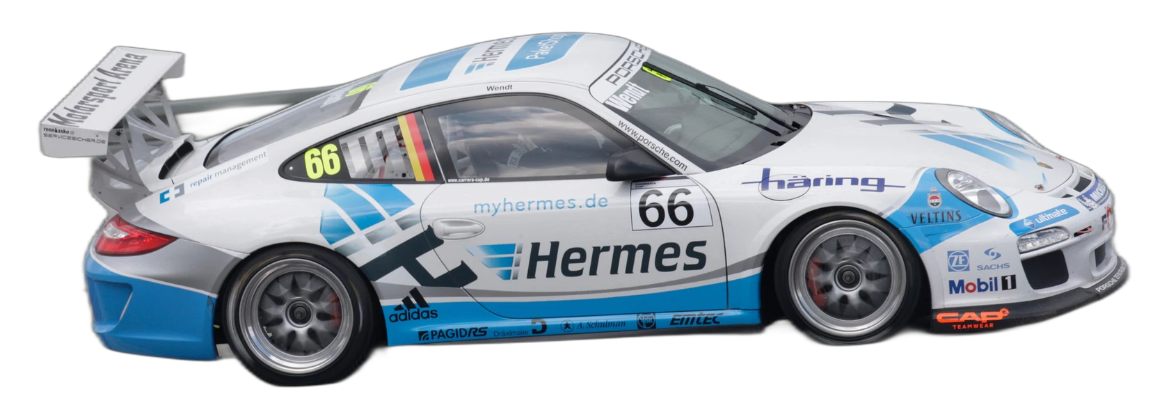 Porsche 911 GT3 Cup mit der Startnummer 66 im Carrera Cup