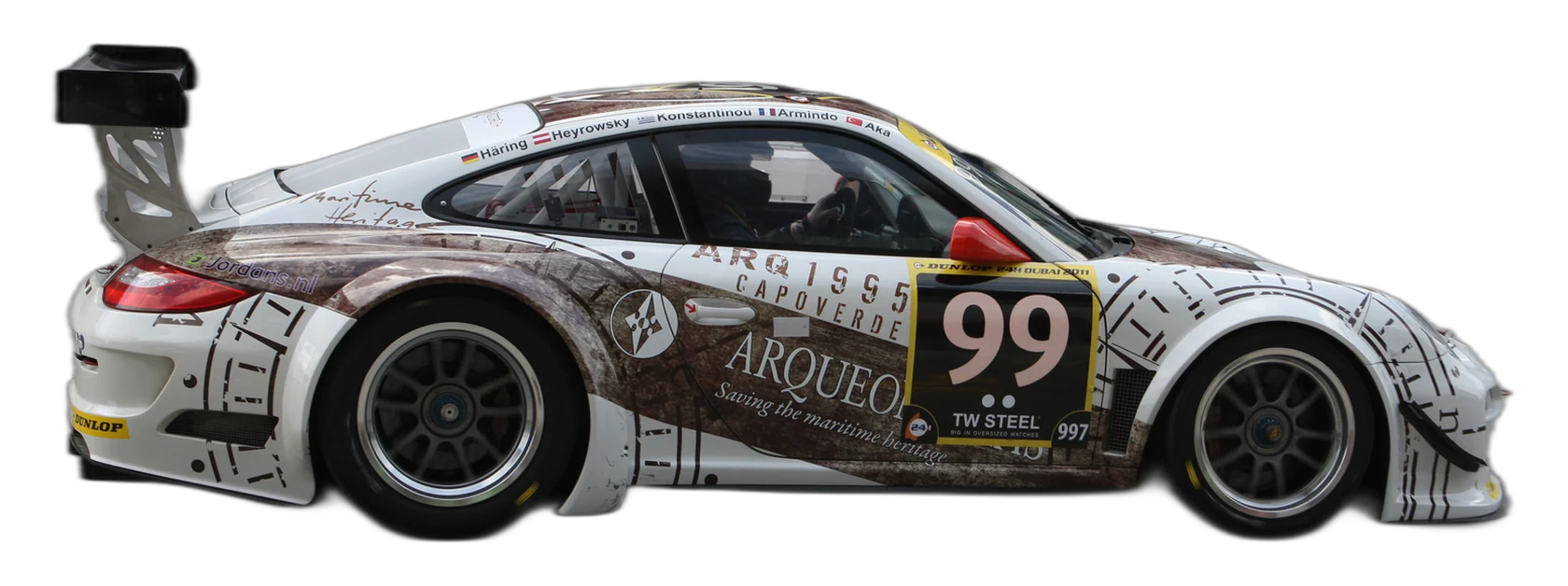 Porsche 911 GT3 mit der Startnummer 99 bei den 24 Stunden von Dubai